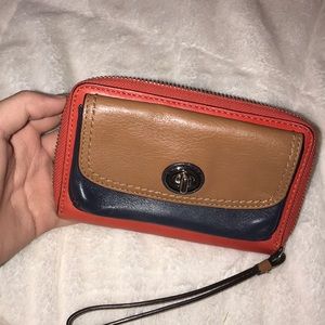 Coach cellphone holder wristlet